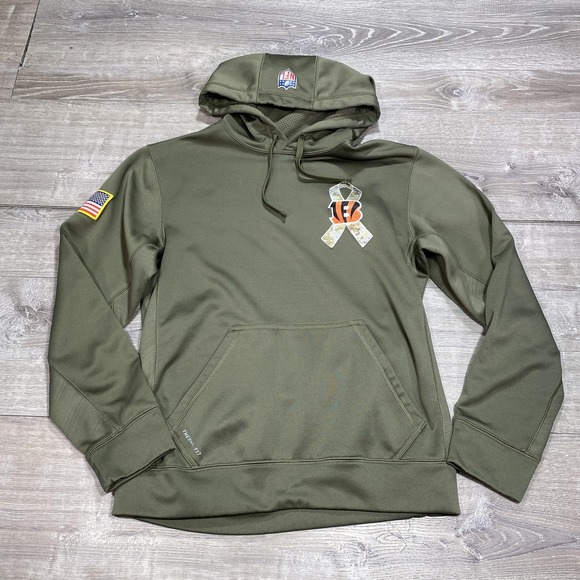 Nike Other - Cincinnati Bengals Hoodie Mens Small NFL Nike Therma Fit Salute To Service